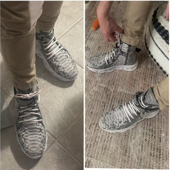 Python Snakeskin High Top Sneakers - Picture 13 of 17